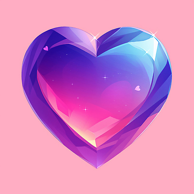 PSD 일러스트 사람없음 반짝임 보라색 하트 광석 보석 오브젝트 광택 국내일러스트 모양 컬러 모션 파일형식