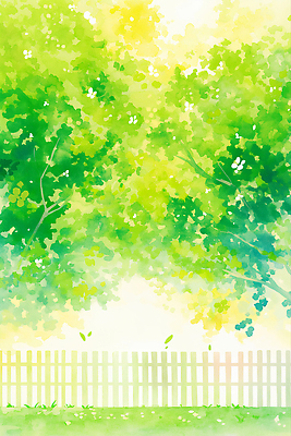 JPG 나무 일러스트 자연 나뭇잎 따뜻함 잔디 사람없음 초록색 빛 울타리 햇빛 봄풍경 떨어짐 숲속 국내일러스트 AI일러스트 AI콘텐츠 식물 컬러 컨셉 잎 풍경 담장 태양 봄 숲 생태계 파일형식