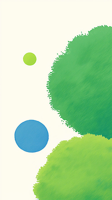 JPG 백그라운드 일러스트 자연 사람없음 초록색 원형 잔디공 국내일러스트 AI일러스트 AI콘텐츠 도형 컬러 공 생태계 파일형식