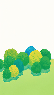 JPG 백그라운드 일러스트 자연 사람없음 초록색 원형 숲 잔디공 국내일러스트 AI일러스트 AI콘텐츠 도형 컬러 공 생태계 파일형식