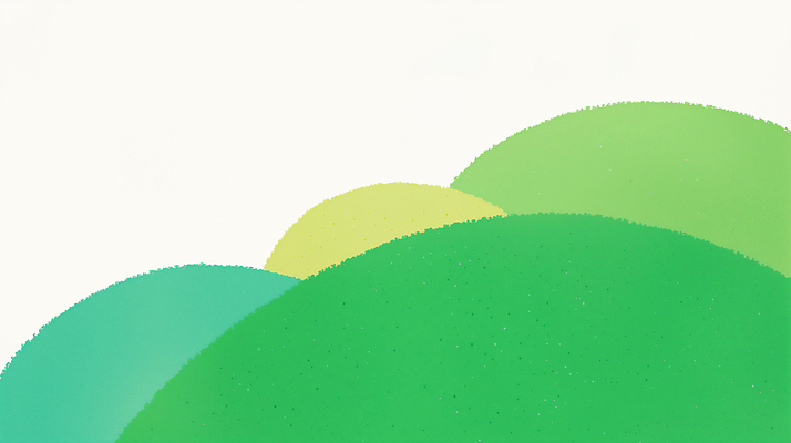 JPG 백그라운드 일러스트 자연 사람없음 초록색 원형 언덕 잔디공 국내일러스트 AI일러스트 AI콘텐츠 도형 컬러 공 생태계 파일형식