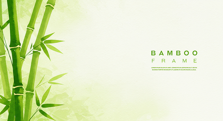 PSD 백그라운드 일러스트 수채화 사람없음 연두색 대나무 대나무잎 카피스페이스 국내일러스트 나무 잎 초록색 공백 파일형식