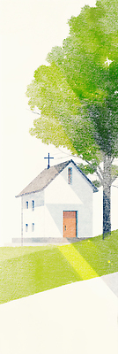 JPG 나무 세로배너 기독교 십자가 일러스트 수채화 그림자 풍경 잔디 사람없음 초록색 햇빛 교회 마음 언덕 안식처 국내일러스트 AI일러스트 AI콘텐츠 식물 배너 종교 컬러 종교건축 휴식 건물 세로 태양 파일형식