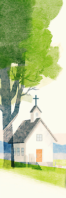 JPG 나무 세로배너 기독교 십자가 일러스트 수채화 그림자 풍경 잔디 사람없음 초록색 교회 마음 안식처 국내일러스트 AI일러스트 AI콘텐츠 식물 배너 종교 컬러 종교건축 휴식 건물 세로 파일형식