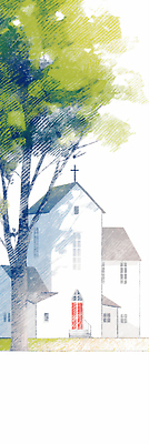 JPG 나무 세로배너 기독교 십자가 일러스트 수채화 그림자 풍경 사람없음 초록색 교회 마음 안식처 국내일러스트 AI일러스트 AI콘텐츠 식물 배너 종교 컬러 종교건축 휴식 건물 세로 파일형식