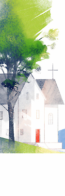 JPG 나무 세로배너 기독교 십자가 일러스트 수채화 그림자 풍경 잔디 사람없음 초록색 교회 마음 안식처 국내일러스트 AI일러스트 AI콘텐츠 식물 배너 종교 컬러 종교건축 휴식 건물 세로 파일형식