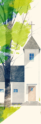 JPG 나무 세로배너 기독교 길 십자가 일러스트 수채화 그림자 풍경 사람없음 초록색 교회 마음 안식처 국내일러스트 AI일러스트 AI콘텐츠 식물 배너 종교 컬러 종교건축 휴식 건물 세로 파일형식