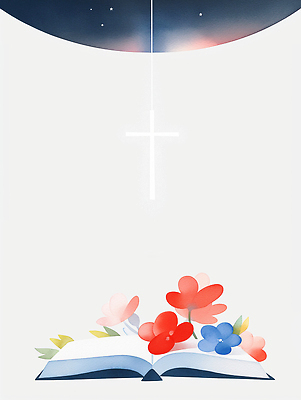 JPG 꽃 기독교 십자가 잎 일러스트 수채화 사람없음 빛 성경 펼침 흰색 떨어짐 은혜 성경말씀 국내일러스트 AI일러스트 AI콘텐츠 식물 종교 컬러 컨셉 종교용품 모션 파일형식