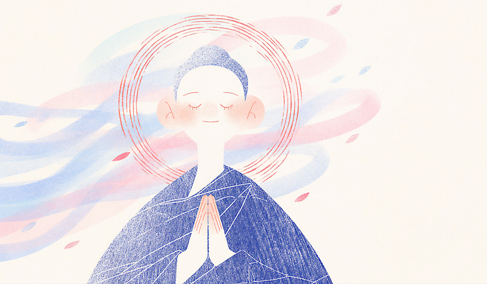 JPG 남자 불교 일러스트 청소년 한명 상반신 평화 눈감음 기도 승려 명상 동자승 승복 합장 베이지색 수양 십대남자한명만 국내일러스트 AI일러스트 AI콘텐츠 1 종교 컬러 컨셉 모션 사람 손짓 성직자 남자한명만 십대남자만 파일형식