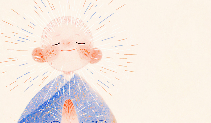 JPG 남자 어린이 불교 일러스트 한명 소년 상반신 빛 평화 눈감음 기도 승려 명상 동자승 승복 합장 베이지색 수양 소년한명만 국내일러스트 AI일러스트 AI콘텐츠 1 종교 컬러 컨셉 모션 사람 손짓 성직자 남자한명만 소년만 파일형식