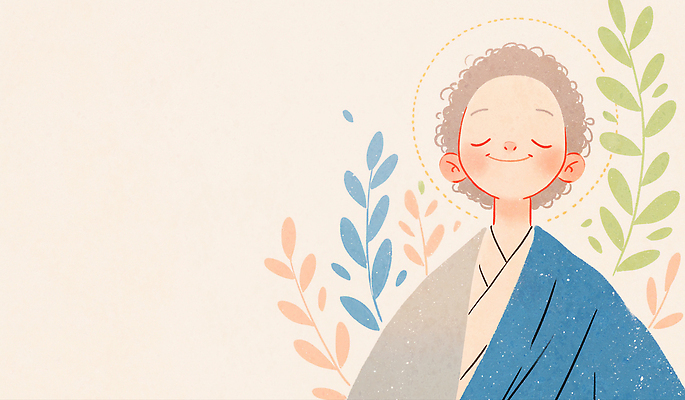 JPG 남자 잎 불교 일러스트 청소년 한명 상반신 평화 눈감음 기도 승려 명상 동자승 승복 합장 베이지색 수양 십대남자한명만 국내일러스트 AI일러스트 AI콘텐츠 식물 1 종교 컬러 컨셉 모션 사람 손짓 성직자 남자한명만 십대남자만 파일형식