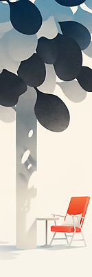 JPG 세로배너 여유 쿠션 의자 일러스트 탁자 휴식 한그루 사람없음 야외 평화 나무그늘 오후 국내일러스트 AI일러스트 AI콘텐츠 나무 1 배너 감정 가구 컨셉 세로 그늘 파일형식