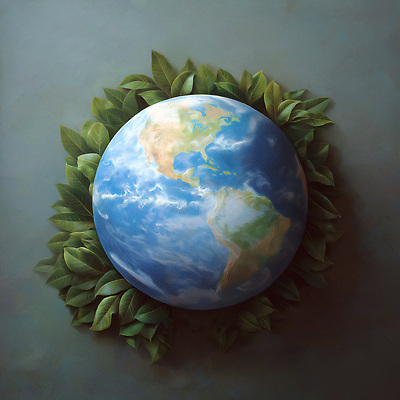 JPG 편집이미지 지구 잎 사람없음 회색 풀 지구의날 편집실사 AI컴퓨터그래픽 AI콘텐츠 식물 기념일 컬러 CG 파일형식