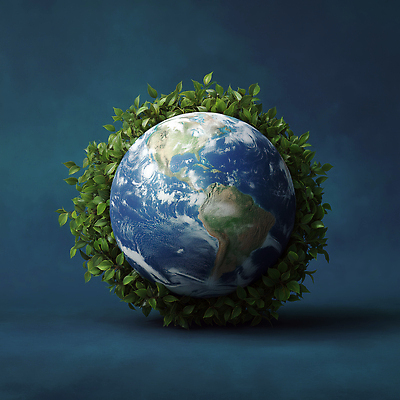 JPG 편집이미지 지구 잎 사람없음 풀 남색 지구의날 편집실사 AI컴퓨터그래픽 AI콘텐츠 식물 기념일 컬러 CG 파일형식