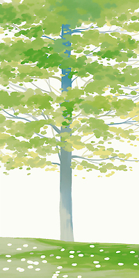 JPG 꽃밭 일러스트 자연 수채화 한그루 풍경 잔디 사람없음 연두색 언덕 국내일러스트 AI일러스트 AI콘텐츠 나무 식물 1 꽃 초록색 생태계 파일형식