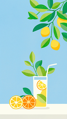 JPG 하늘색 잎 일러스트 하늘 단면 빨대 그림자 사람없음 여름 레몬 레모네이드 레몬장식 음료수컵 국내일러스트 AI일러스트 AI콘텐츠 식물 계절 과일 장식 컵 파란색 에이드 파일형식
