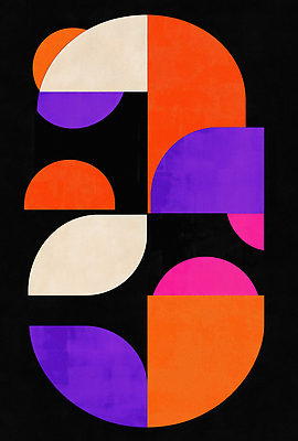 JPG 백그라운드 일러스트 추상 사람없음 보라색 주황색 원형 기하학 구성 국내일러스트 AI일러스트 AI콘텐츠 도형 컬러 무늬 파일형식