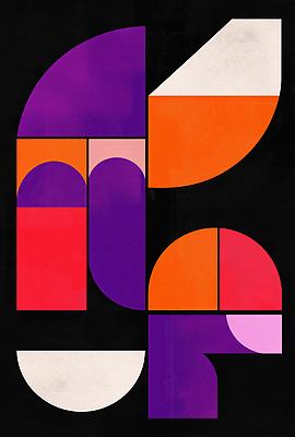 JPG 백그라운드 일러스트 추상 사람없음 보라색 주황색 원형 기하학 구성 국내일러스트 AI일러스트 AI콘텐츠 도형 컬러 무늬 파일형식