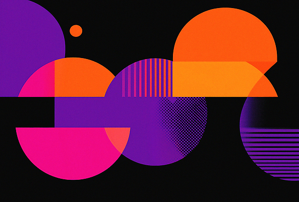 JPG 백그라운드 일러스트 추상 사람없음 보라색 주황색 원형 기하학 구성 국내일러스트 AI일러스트 AI콘텐츠 도형 컬러 무늬 파일형식