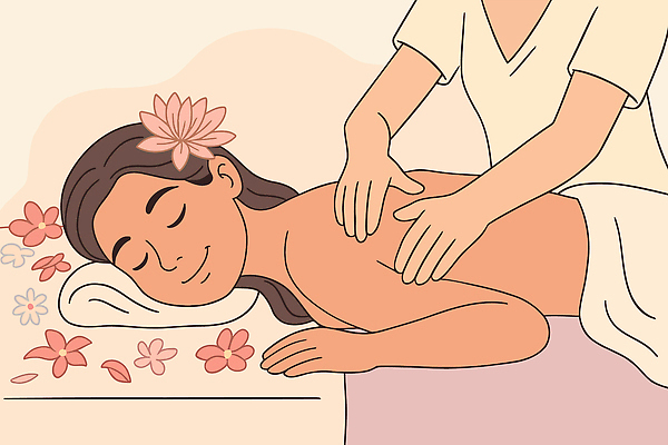 웰빙 여자 꽃잎 엎드리기 일러스트 베개 한명 상반신 성인 신체부위 눕기 뷰티 눈감음 스파 편안함 담요 힐링 아로마 팔 테라피 등마사지 살구색 피로회복 성인여자한명만 국내일러스트 AI파일 1 꽃 컬러 침구 모션 사람 마사지 감각 회복 여자한명만 성인여자만 파일형식 벡터