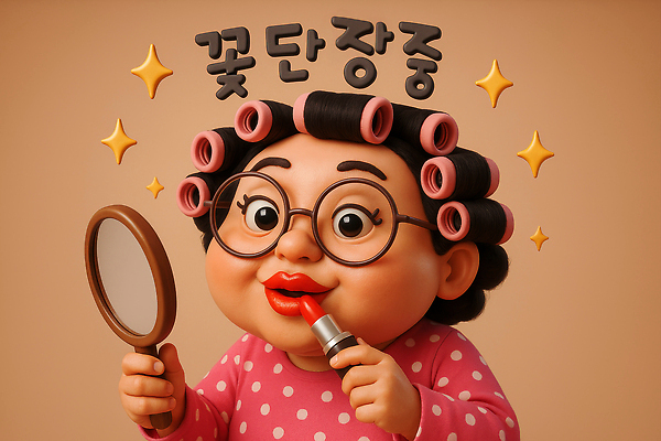 JPG 편집이미지 여자 3D캐릭터 한명 들기 상반신 성인 반짝임 화장 3D 립스틱 유머 손거울 공영순 구루프 우 패러디 성인여자한명만 안경낌 편집3D AI컴퓨터그래픽 AI콘텐츠 캐릭터 1 감정 안경 모션 사람 뷰티 화장품 거울 미용용품 디지털합성 여자한명만 성인여자만 파일형식