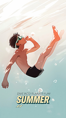 전신 PSD 남자 수영복 어린이 하늘색 일러스트 한명 소년 여름휴가 수중 수영 물안경 공기방울 물거품 소년한명만 국내일러스트 1 옷 휴가 사람 파란색 거품 수상스포츠 수영용품 남자한명만 소년만 파일형식 여름_계절