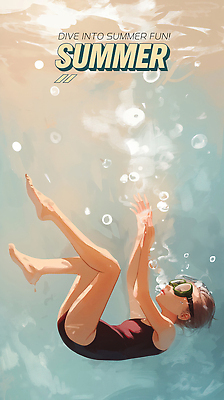 전신 PSD 여자 수영복 어린이 하늘색 일러스트 한명 소녀 여름휴가 수중 수영 물안경 공기방울 물거품 소녀한명만 국내일러스트 1 옷 휴가 사람 파란색 거품 수상스포츠 수영용품 여자한명만 소녀만 파일형식 여름_계절