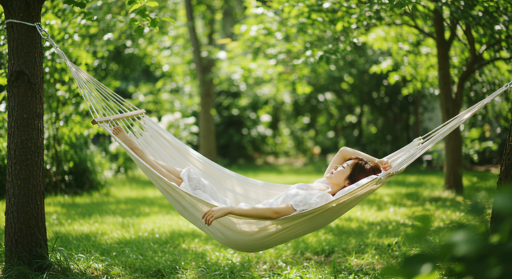 JPG 전신 나무 편집이미지 여자 한명 잔디 성인 초록색 눕기 손들기 정원 잠 풀 힐링 해먹 의료성형뷰티 성인여자한명만 편집실사 AI인물포토 AI콘텐츠 식물 1 컬러 모션 사람 침대 CG 여자한명만 성인여자만 파일형식 AI포토