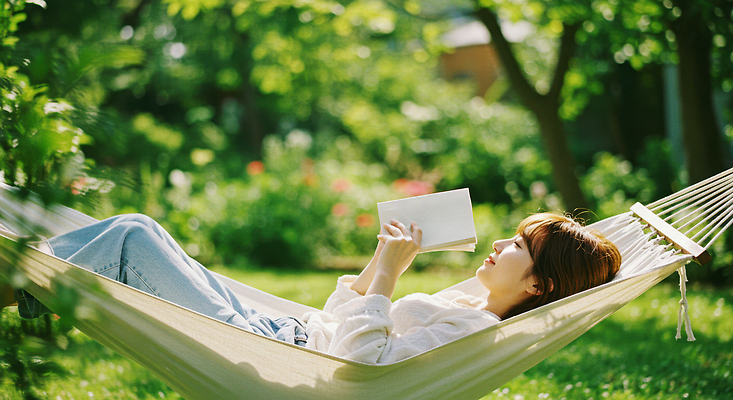 JPG 나무 편집이미지 여자 한명 들기 잔디 성인 책 초록색 눕기 독서 정원 풀 힐링 해먹 의료성형뷰티 성인여자한명만 편집실사 AI인물포토 AI콘텐츠 식물 1 컬러 모션 사람 침대 CG 여자한명만 성인여자만 파일형식 AI포토