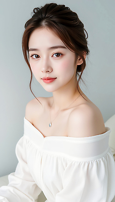 JPG 편집이미지 여자 목걸이 한명 미소 상반신 성인 앞모습 뷰티 흰색 피부관리 뷰티풀 의료성형뷰티 성인여자한명만 편집실사 오프숄더 AI인물포토 AI콘텐츠 1 뷰포인트 컬러 상의 장신구 표정 사람 CG 여자한명만 성인여자만 파일형식 AI포토