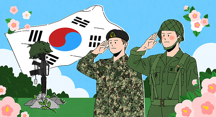 구름 남자 일러스트 하늘 국화 미소 상반신 성인 두명 총 무덤 풀 태극기 군복 육군 무궁화 경례 군모 군번줄 방탄모 성인남자만 호국보훈의달 국내일러스트 AI파일 자연요소 식물 꽃 무기 유니폼 군대 표정 사람 인사 국기 6월 군용 남자만 성인만 파일형식 벡터