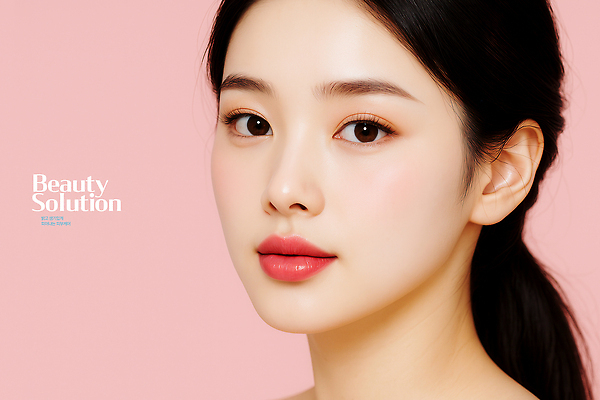 PSD 편집이미지 응시 여자 얼굴 분홍색 한명 미소 성인 뷰티 피부관리 솔루션 의료성형뷰티 성인여자한명만 이미지편집 1 시선 컬러 표정 사람 신체부위 여자한명만 성인여자만 파일형식