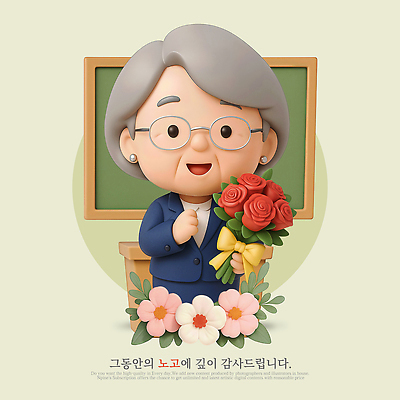 PSD 편집이미지 여자 노년 리본 꽃다발 잎 3D캐릭터 한명 미소 상반신 연두색 장미 3D 손들기 귀걸이 교사 칠판 은퇴 감사 무궁화 교탁 노인여자한명만 안경낌 편집3D 식물 직업 캐릭터 1 꽃 감정 안경 장신구 모션 표정 사람 성인 초록색 디지털합성 여자한명만 노인여자만 파일형식