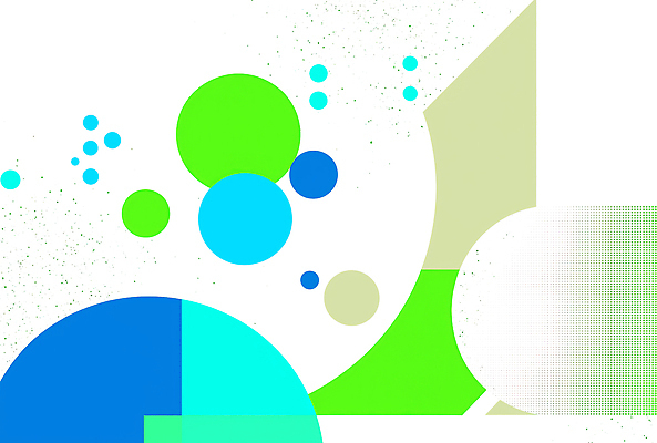 JPG 디자인 백그라운드 곡선 일러스트 추상 사람없음 원형 겹침 구성 민트색 국내일러스트 AI일러스트 AI콘텐츠 도형 선 컬러 무늬 파일형식