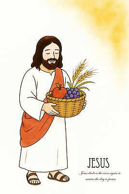 전신 PSD 남자 기독교 일러스트 포도 수채화 한명 들기 성인 노란색 바구니 수확 벼 예수 사과 추수감사절 성인남자한명만 국내일러스트 1 종교 컬러 농업 과일 모션 곡류 사람 신_종교 남자한명만 성인남자만 파일형식