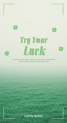 PSD 편집이미지 잔디 사람없음 초록색 표어 카드 행운 메시지 네잎클로버 감성 이미지편집 식물 컬러 컨셉 클로버 파일형식