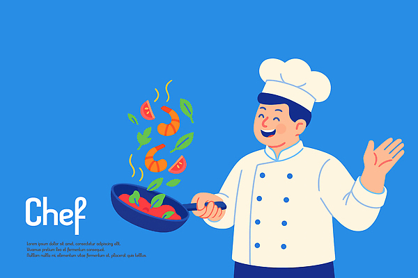 남자 일러스트 요리사모자 요리 한명 웃음 상반신 성인 파란색 손들기 요리사 조리복 성인남자한명만 웍 국내일러스트 AI파일 직업 모자_잡화 1 컬러 유니폼 모션 주방용품 표정 사람 남자한명만 성인남자만 파일형식 벡터