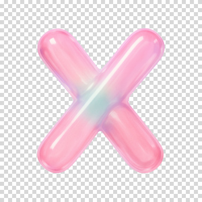 편집이미지 분홍색 누끼 사람없음 3D X 입체 광택 PNG 엘리먼트 홀로그램 편집소스 알파벳 컬러 디지털합성 파일형식