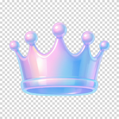 편집이미지 왕관 누끼 사람없음 3D 보라색 입체 광택 PNG 엘리먼트 홀로그램 편집소스 컬러 디지털합성 파일형식