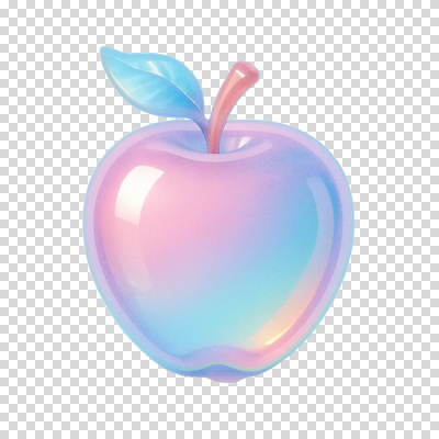 편집이미지 누끼 사람없음 3D 보라색 사과 입체 광택 PNG 엘리먼트 홀로그램 편집소스 컬러 과일 디지털합성 파일형식