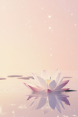 JPG 편집이미지 물결 분홍색 연꽃 사람없음 빛 반짝임 반사 수면 신비 연잎 몽환 편집실사 AI컴퓨터그래픽 AI콘텐츠 꽃 컬러 컨셉 잎 모션 물 CG 파일형식