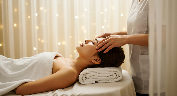 JPG 편집이미지 여자 조명 실내 성인 두명 수건 눕기 노란색 눈감음 스파 침대 마사지 커튼 피부관리 보케 피부관리사 의료성형뷰티 성인여자만 편집실사 AI인물포토 AI콘텐츠 직업 컬러 가구 모션 사람 내부 위생용품 뷰티 CG 여자만 성인만 파일형식 AI포토