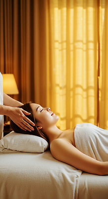 JPG 편집이미지 손 여자 조명 실내 한명 성인 신체부위 수건 눕기 노란색 눈감음 스파 침대 마사지 커튼 피부관리 피부관리사 의료성형뷰티 성인여자한명만 편집실사 AI인물포토 AI콘텐츠 직업 1 컬러 가구 모션 사람 내부 위생용품 뷰티 CG 여자한명만 성인여자만 파일형식 AI포토