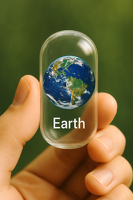 JPG 편집이미지 손 지구 들기 신체부위 알약 자연보호 그린캠페인 지구온난화 표본 편집실사 AI컴퓨터그래픽 AI콘텐츠 캠페인 모션 자연 사람 약 보호 CG 기후변화 파일형식