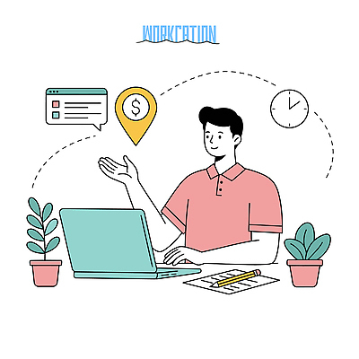 식물 남자 화분 시계 말풍선 일러스트 비즈니스 휴식 한명 미소 상반신 성인 노트북 손들기 달러 문서 지우개연필 인터넷창 GPS 성인남자한명만 워케이션 국내일러스트 AI파일 1 컨셉 돈 인터넷 모션 표정 사람 전자제품 연필 남자한명만 성인남자만 파일형식 벡터