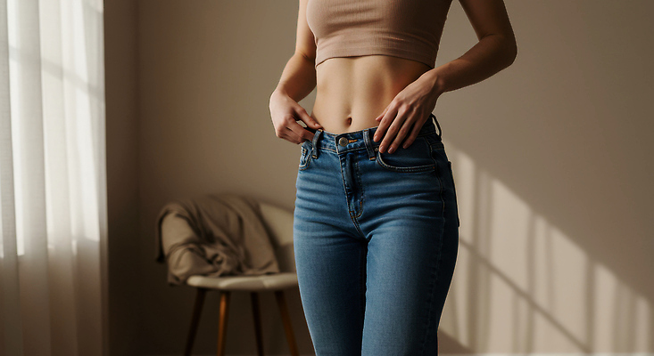 JPG 편집이미지 여자 몸매관리 의자 그림자 한명 성인 건강관리 청바지 커튼 복부비만 복부 의료성형뷰티 체형관리 성인여자한명만 편집실사 AI인물포토 AI콘텐츠 1 가구 다이어트 바지 건강 관리 사람 신체부위 비만 CG 여자한명만 성인여자만 파일형식 AI포토