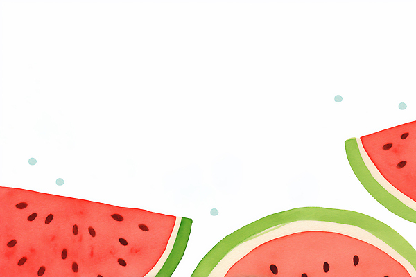 JPG 백그라운드 일러스트 단면 여름음식 사람없음 빨간색 수박조각 제철과일 국내일러스트 AI일러스트 AI콘텐츠 음식 컬러 조각 과일 수박 제철 파일형식 여름_계절
