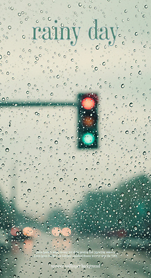 PSD 편집이미지 포스터 도로 창문 사람없음 여름 물방울 신호등 빗방울 보케 청록색 장마 감성 흐림 이미지편집 계절 길 컬러 컨셉 교통시설 날씨 비_날씨 파일형식