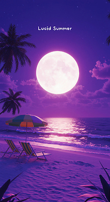 PSD 구름 편집이미지 파도 잎 밤하늘 해변 사람없음 야자수 보라색 보름달 파라솔 달빛 선베드 감성 여름밤 몽환 수평선 윤슬 이미지편집 자연요소 나무 식물 물결 바다 컬러 컨셉 의자 하늘 여름 달 야간 파일형식