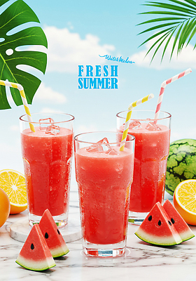 PSD 구름 편집이미지 하늘 단면 디저트 여름음식 잔 빨대 사람없음 얼음 카페 차가움 시원함 레몬 대리석 몬스테라 수박조각 수박주스 열대잎 제철과일 이미지편집 자연요소 식물 식기 음식 조각 잎 과일 재료 수박 상점 과일주스 제철 파일형식 여름_계절